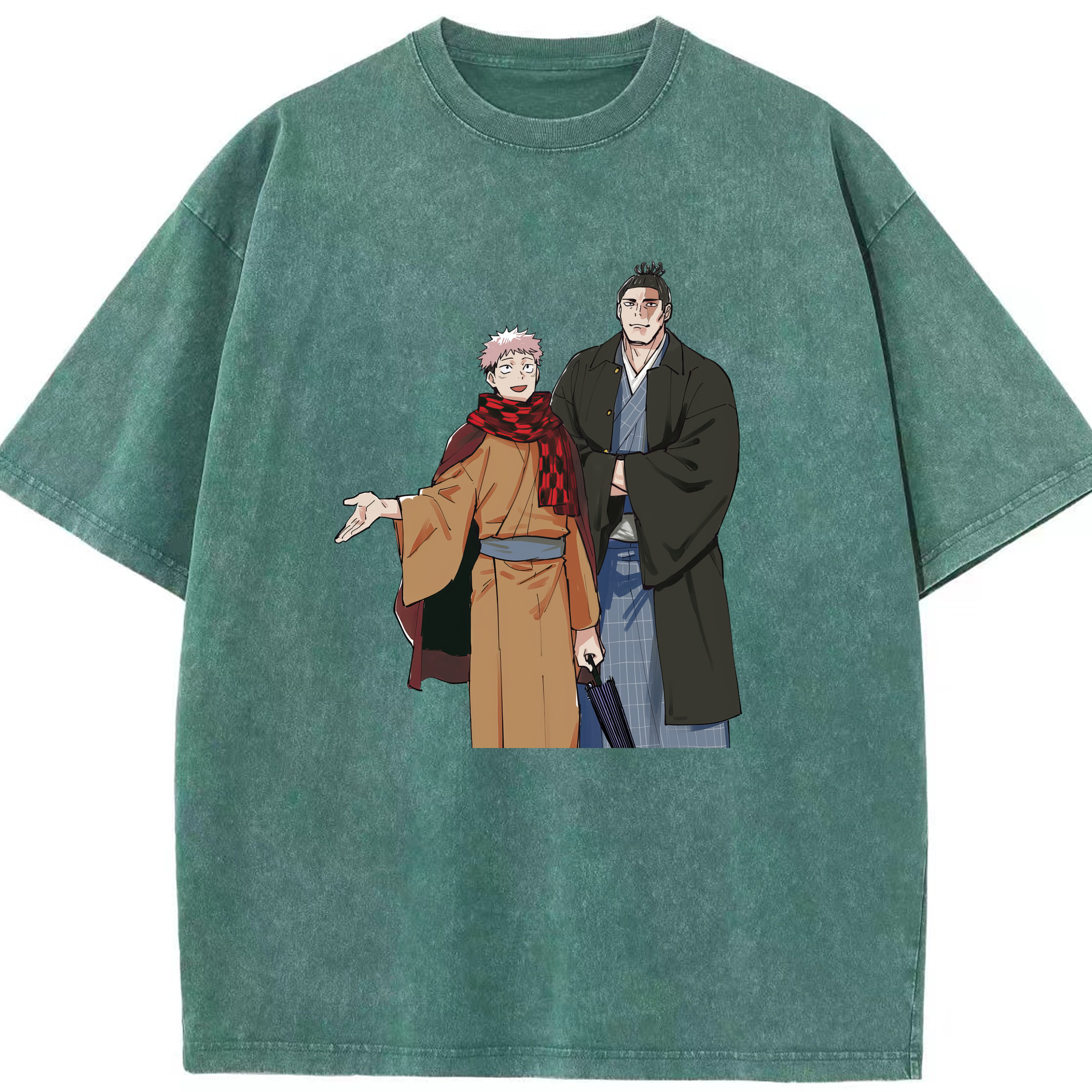 （画像用） 呪術廻戦 Jujutsu Kaisen 綿100% ヴィンテージ風 半袖Tシャツ（フロントプリント）